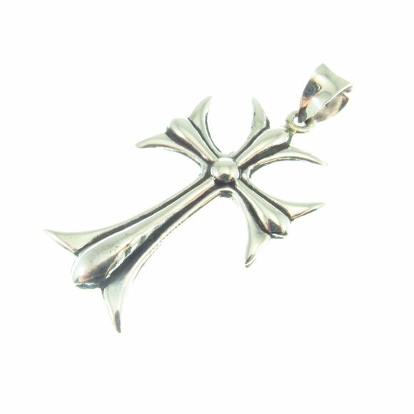 Solid 925 Sterling Silver Maltese Cross Pendant, Gothic Biker Jewelry for Men - Picture 6 of 9